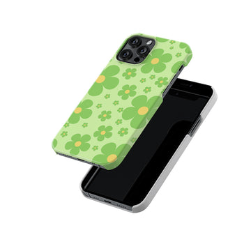 Green Floral Slim Hard Case