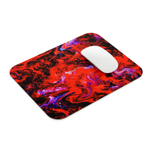 Red Liquid Design Mouse Pad