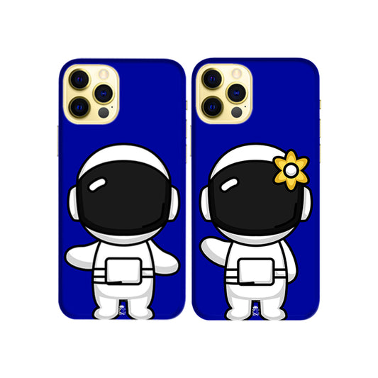 Astronaut Couple  Slim Hard Couple Phone Case