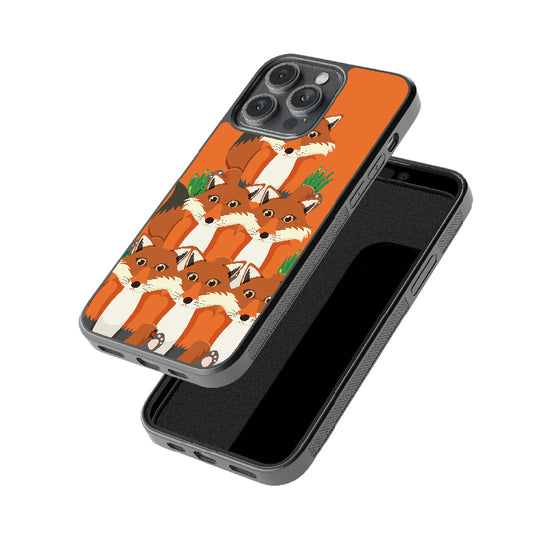 Fox family Glossy Metal Case