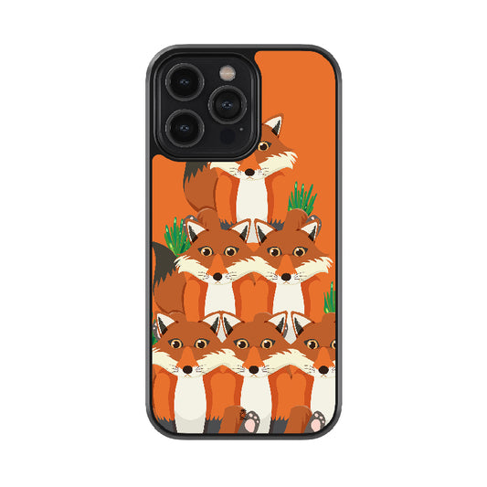 Fox family Glossy Metal Case