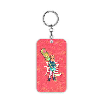 Danger Ahead Keychain