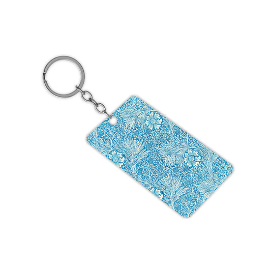 Blue Flower Design Keychain
