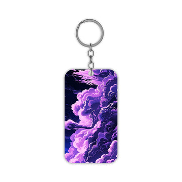 Purple Clouds Keychain