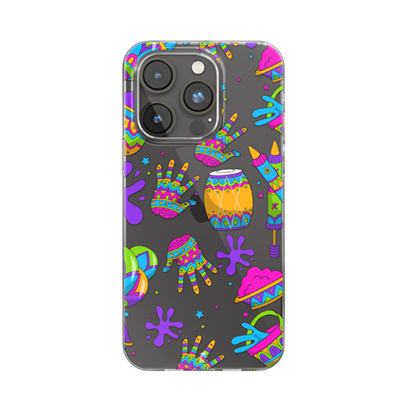 Holi Time Clear Silicone Case