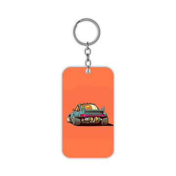 Drag Racing Car Keychain