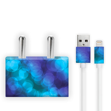 Blue Bokeh Charger Skin