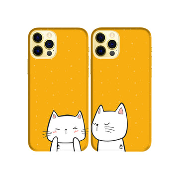 Blushy Cute Pies Slim Hard Couple Phone Case