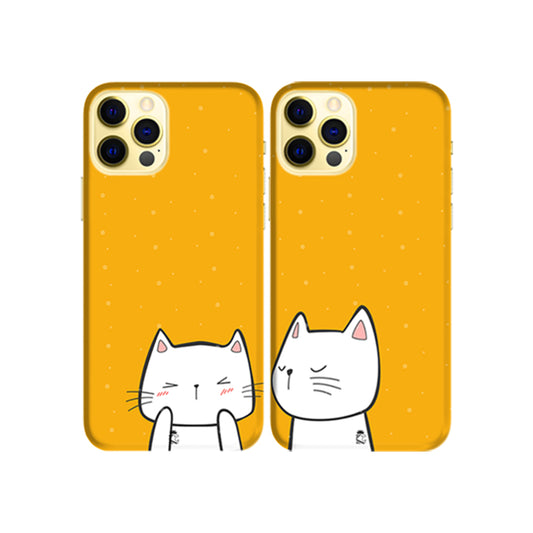 Blushy Cute Pies Slim Hard Couple Phone Case