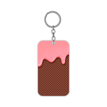 Cream Fluid Keychain