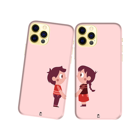 Joyful Couple Slim Hard Couple Phone Case