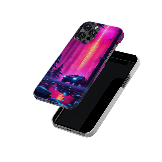 Neon Forest With Car Slim Hard Case