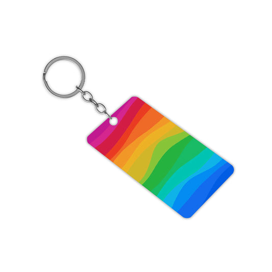 Rainbow Waves Keychain
