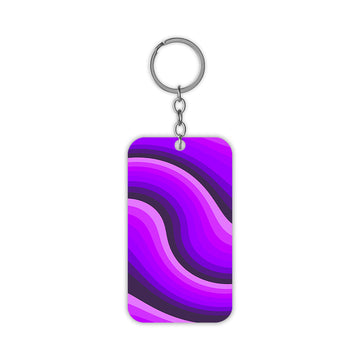 Purple Waves Keychain
