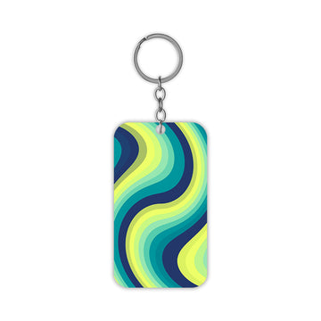 Green Waves Keychain