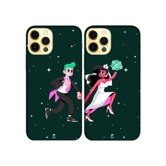 Newly Married Slim Hard Couple Phone Case
