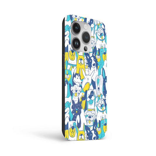 Crazy Doggy Family Flexible Soft Silicone Case