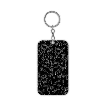 Doodle Stick Mans Keychain