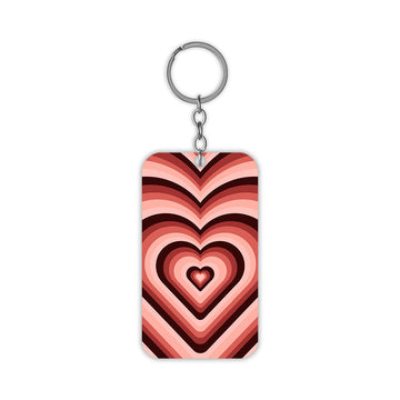 Brown Hearts Keychain
