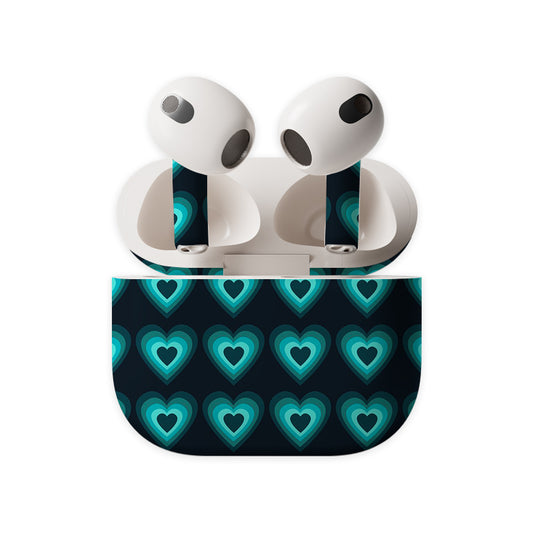 Blue Hearts Earbuds Skin