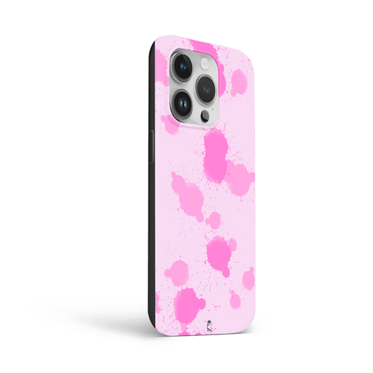 Pink Paint Splash Flexible Soft Silicone Case