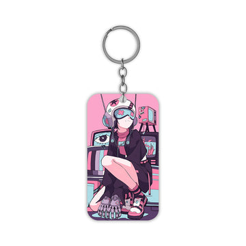 Techie Girl Keychain