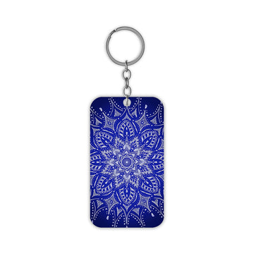 Blue Mandala Keychain