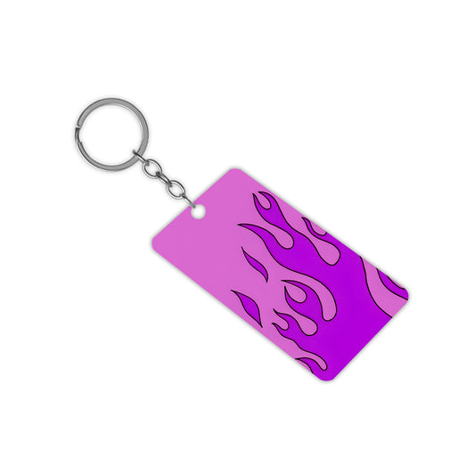 Purple Flame Keychain