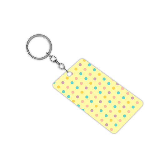 Yellow Polka Dots Keychain