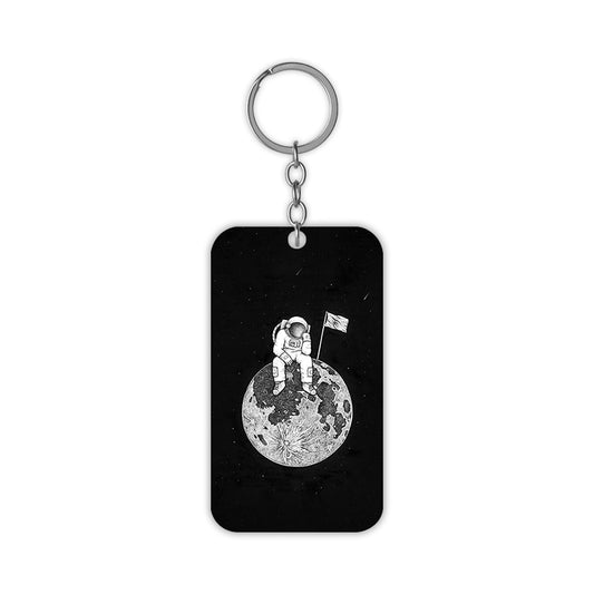 Astronaut On The Moon Keychain
