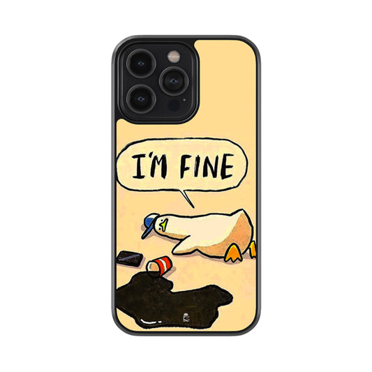 I'm Fine Glossy Metal Case