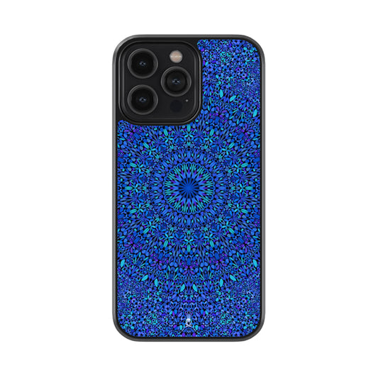 Royal Blue Rangoli Glossy Metal Case