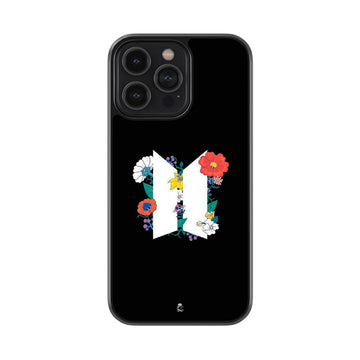 BTS Floral Glossy Metal Case