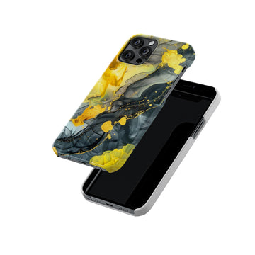 Hazel Black Granite Marble Slim Hard Case