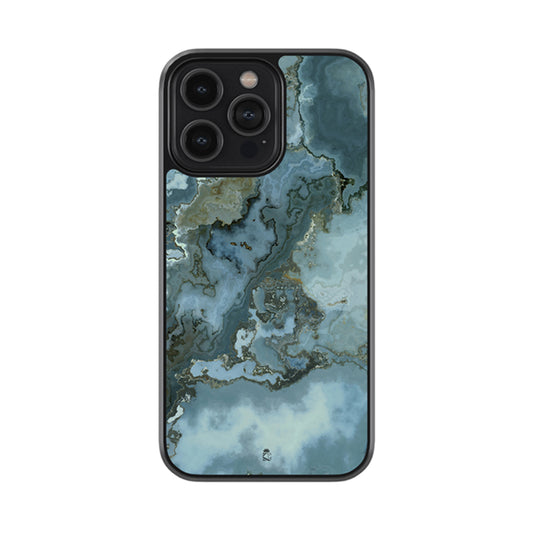 Grey Fluid Marble Glossy Metal Case