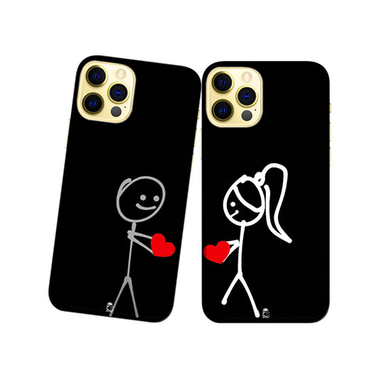 Heartful Slim Hard Couple Phone Case