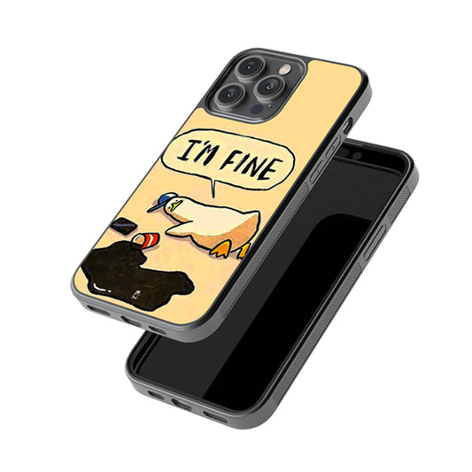 I'm Fine Glossy Metal Case