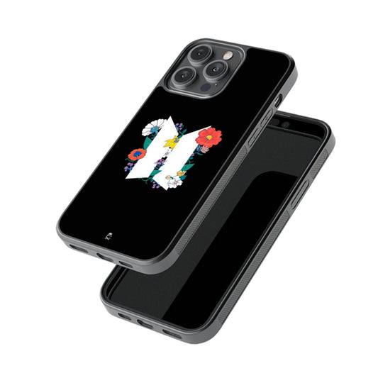 BTS Floral Glossy Metal Case