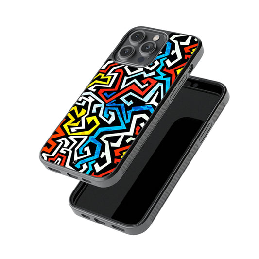 Doodle Of Abstract Glossy Metal Case