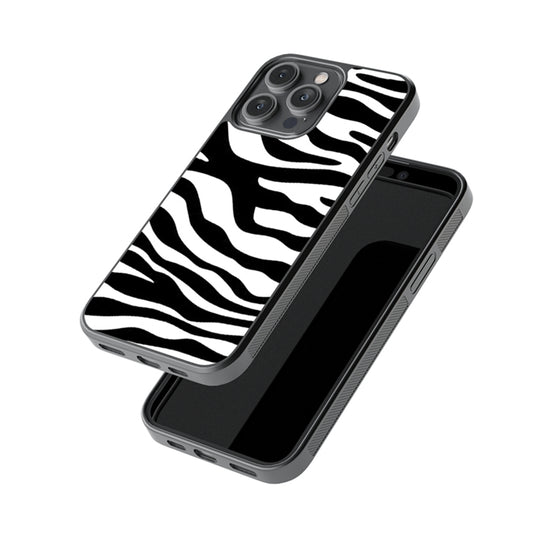 Zebra Patterned Glossy Metal Case
