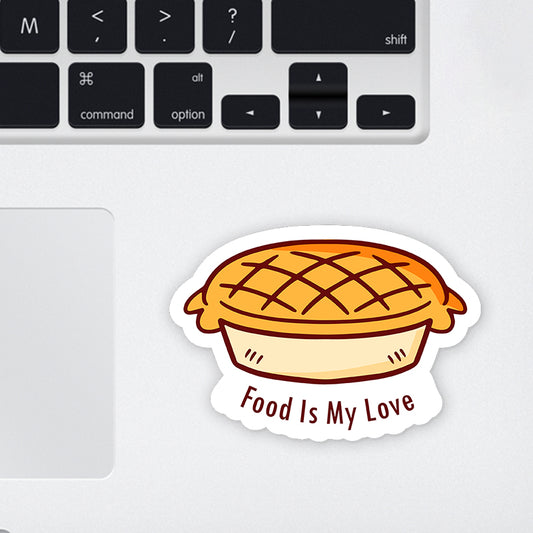 Food is my love Laptop Sticker