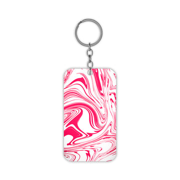 Pink Fluid Keychain