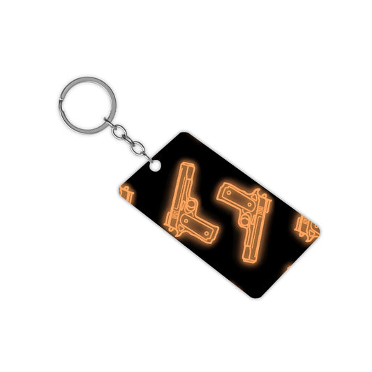 Neon Gun Keychain