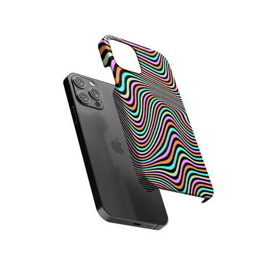 Abstractive Curvy Lines Slim Hard Case