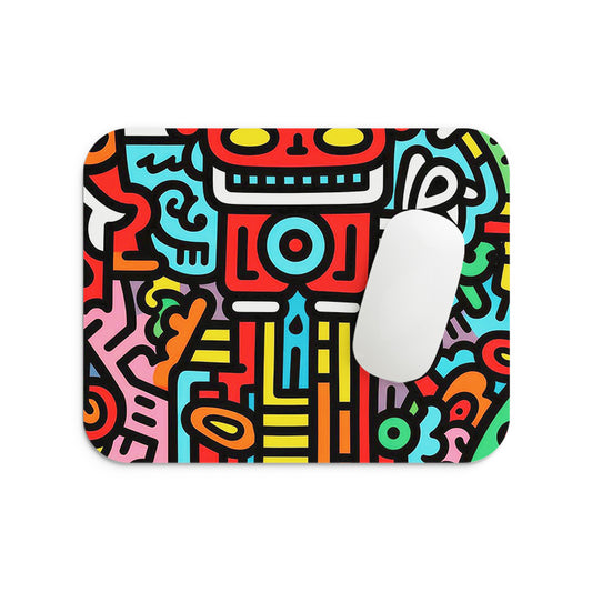 Colourful Doodles Mouse Pad