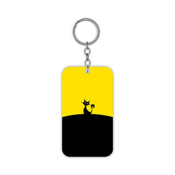 Crazy Cat Keychain