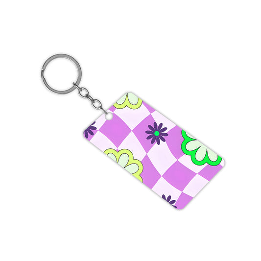 Funky Pink Florals Keychain