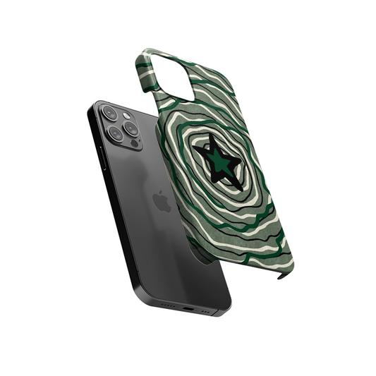 Green Camo Star Slim Hard Case