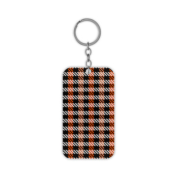 Checkered Pattern Keychain