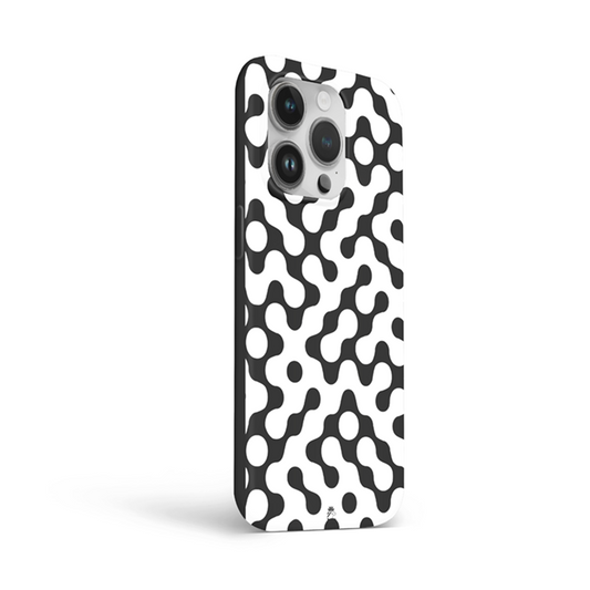 White And Black Pattern Flexible Soft Silicone Case
